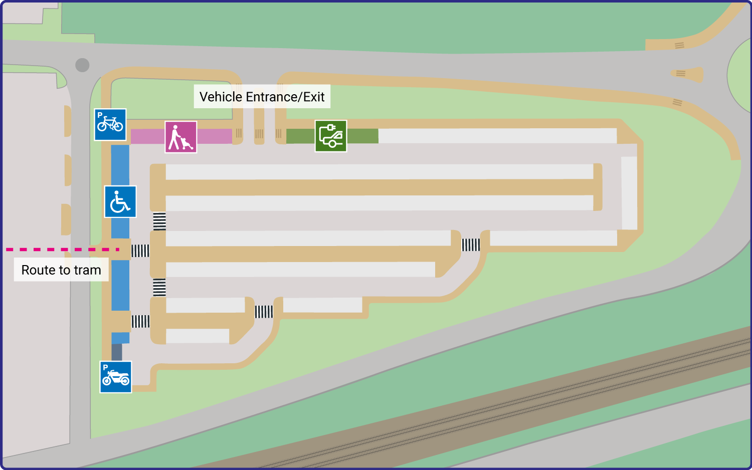 Parkgate Park and Ride Map