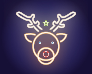 Neon Reindeer