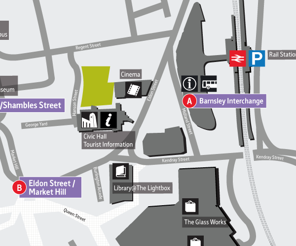 Barnsley Town Centre Map