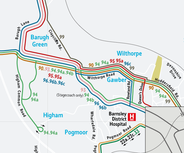 Barnsley Network Map