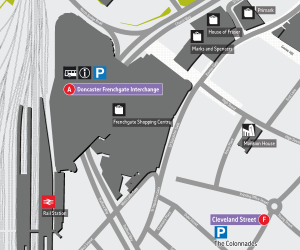 Doncaster City Centre Map