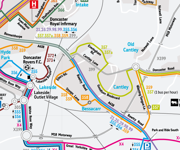 Doncaster Network Map