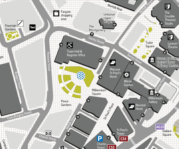 Sheffield City Centre Map