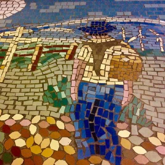 Mosaic of a man
