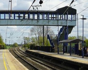 Mexborough station and rail tracks