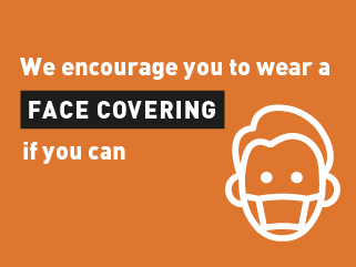 We encourage you to wear a face covering when using public transport if you can
