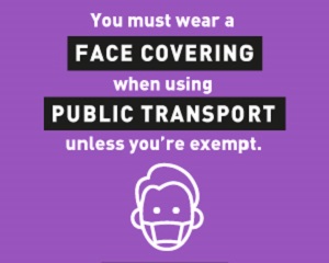 You must wear a face covering when using public transport