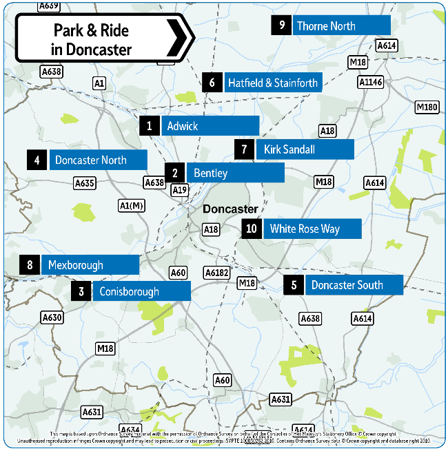 Doncaster Park and Ride locations 2019
