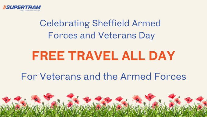 Free travel for veterans and armed forces poster