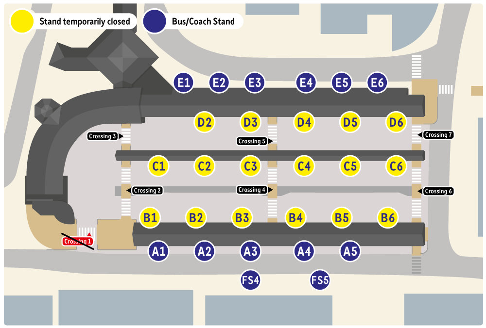Overnight Works Bus Stand Map